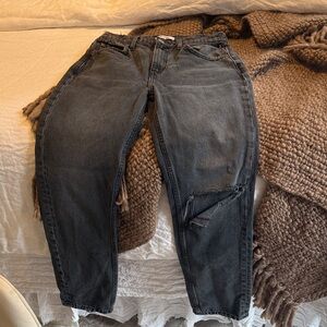 Re/Done Women's Black Boyfriend Jeans